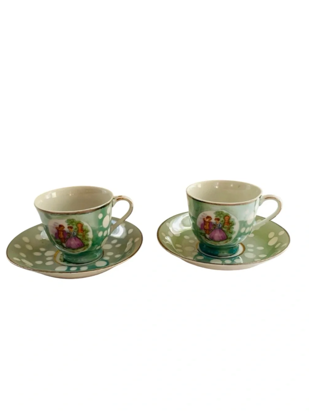 Vintage Mint Green Courting Couple 4.5